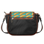 Drawing Hot Dog Pattern Print Saddle Bag