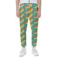 Drawing Hot Dog Pattern Print Joggers