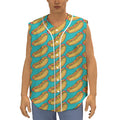 Drawing Hot Dog Pattern Print Sleeveless Baseball Jersey