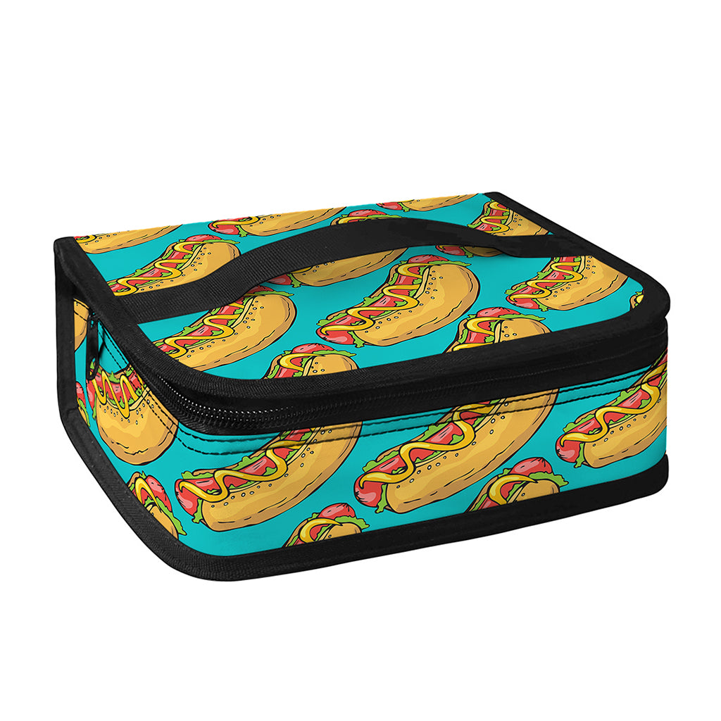 Drawing Hot Dog Pattern Print Small Lunch Bag