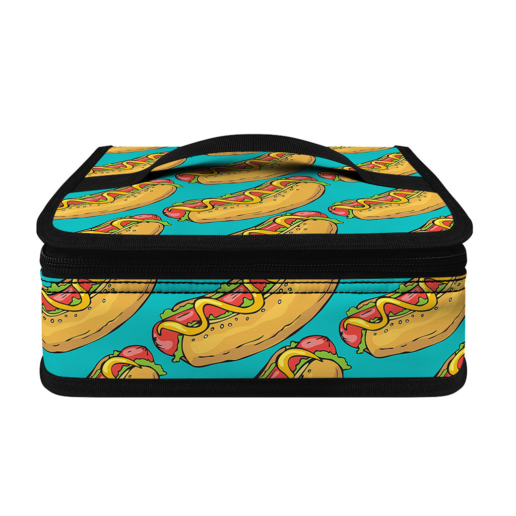 Drawing Hot Dog Pattern Print Small Lunch Bag