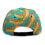 Drawing Hot Dog Pattern Print Snapback Cap