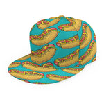 Drawing Hot Dog Pattern Print Snapback Cap