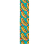 Drawing Hot Dog Pattern Print Table Runner