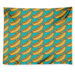 Drawing Hot Dog Pattern Print Tapestry