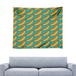 Drawing Hot Dog Pattern Print Tapestry
