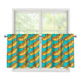 Drawing Hot Dog Pattern Print Tier Curtains