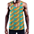 Drawing Hot Dog Pattern Print Men's Workout Tank Top