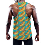 Drawing Hot Dog Pattern Print Training Tank Top