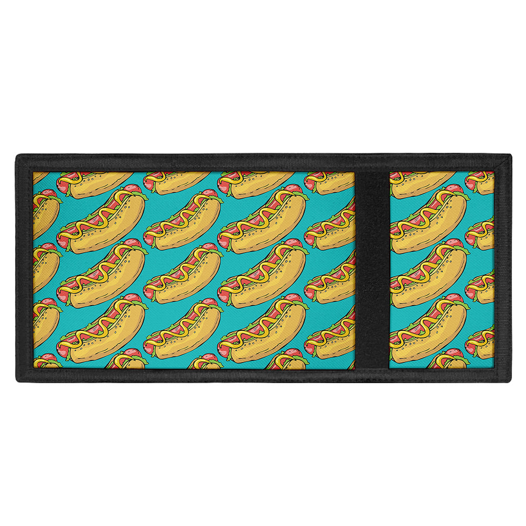 Drawing Hot Dog Pattern Print Trifold Wallet