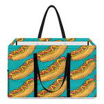Drawing Hot Dog Pattern Print Utility Tote Bag