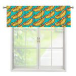 Drawing Hot Dog Pattern Print Window Valance