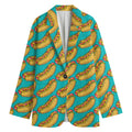 Drawing Hot Dog Pattern Print Women's Blazer