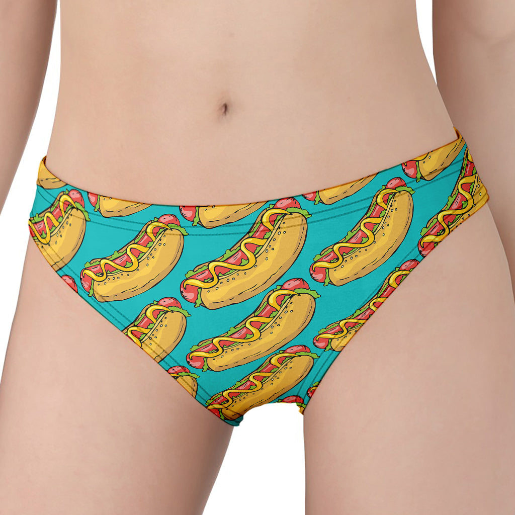 Drawing Hot Dog Pattern Print Women's Panties