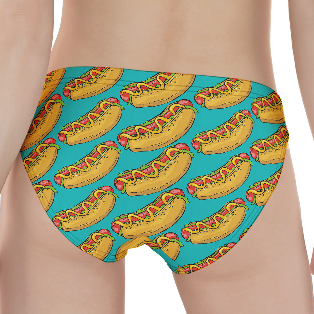 Drawing Hot Dog Pattern Print Women's Panties