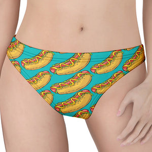 Drawing Hot Dog Pattern Print Women's Thong