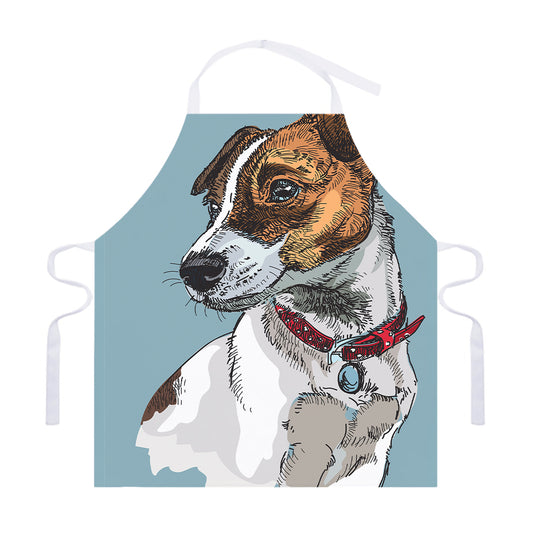 Drawing Jack Russell Terrier Print Adjustable Apron