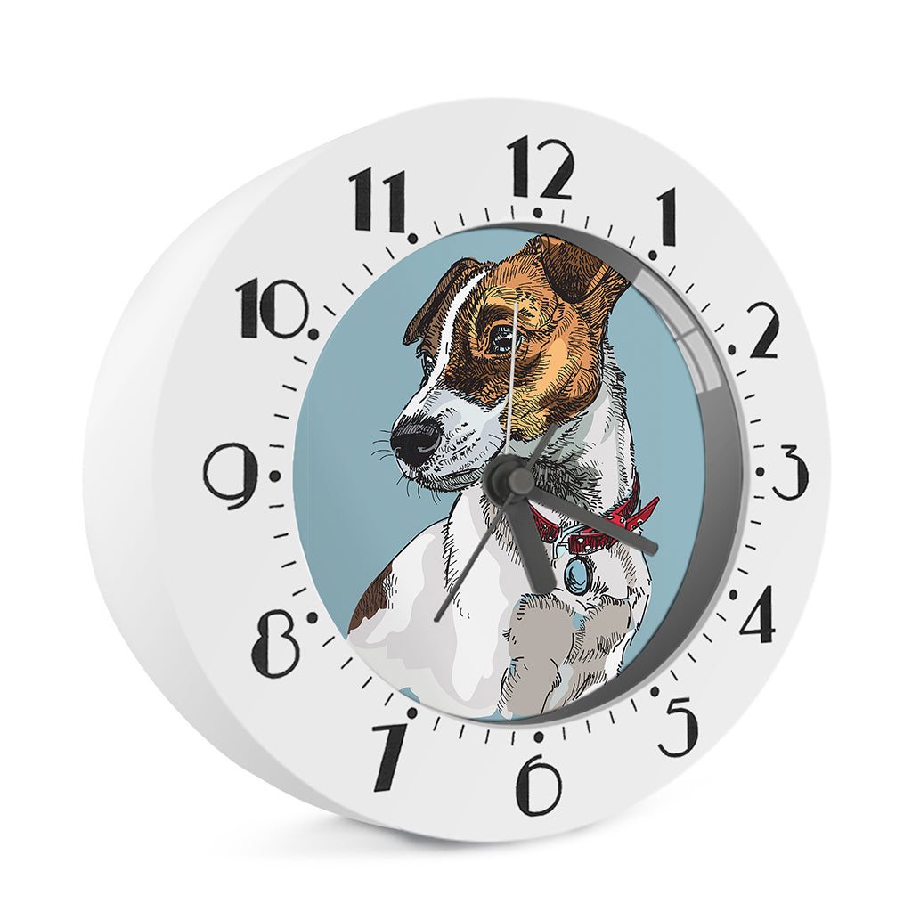 Drawing Jack Russell Terrier Print Alarm Clock