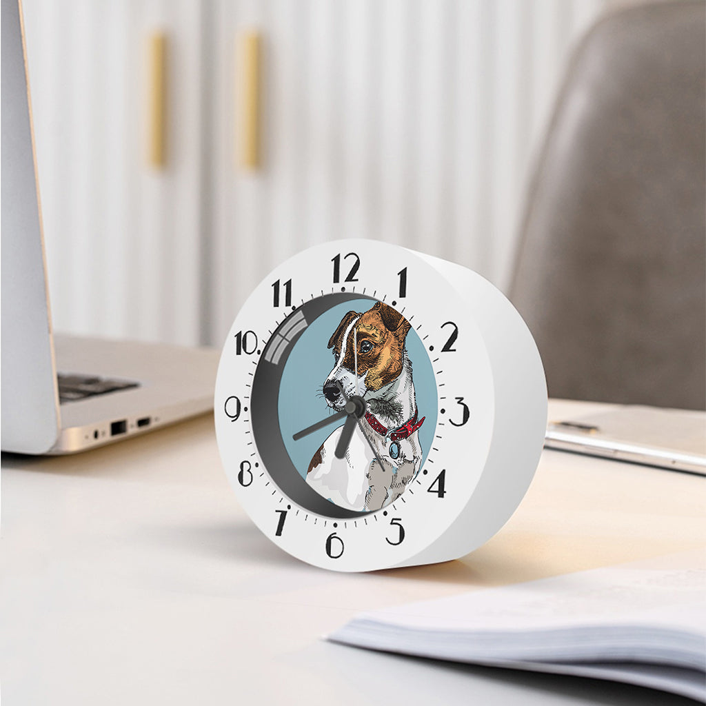 Drawing Jack Russell Terrier Print Alarm Clock