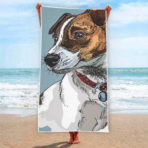 Drawing Jack Russell Terrier Print Beach Towel