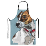Drawing Jack Russell Terrier Print Bib Apron With Pocket