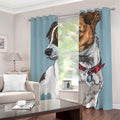 Drawing Jack Russell Terrier Print Dimout Grommet Curtains