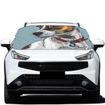 Drawing Jack Russell Terrier Print Car Windshield Snow Cover
