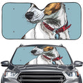 Drawing Jack Russell Terrier Print Car Windshield Sun Shade