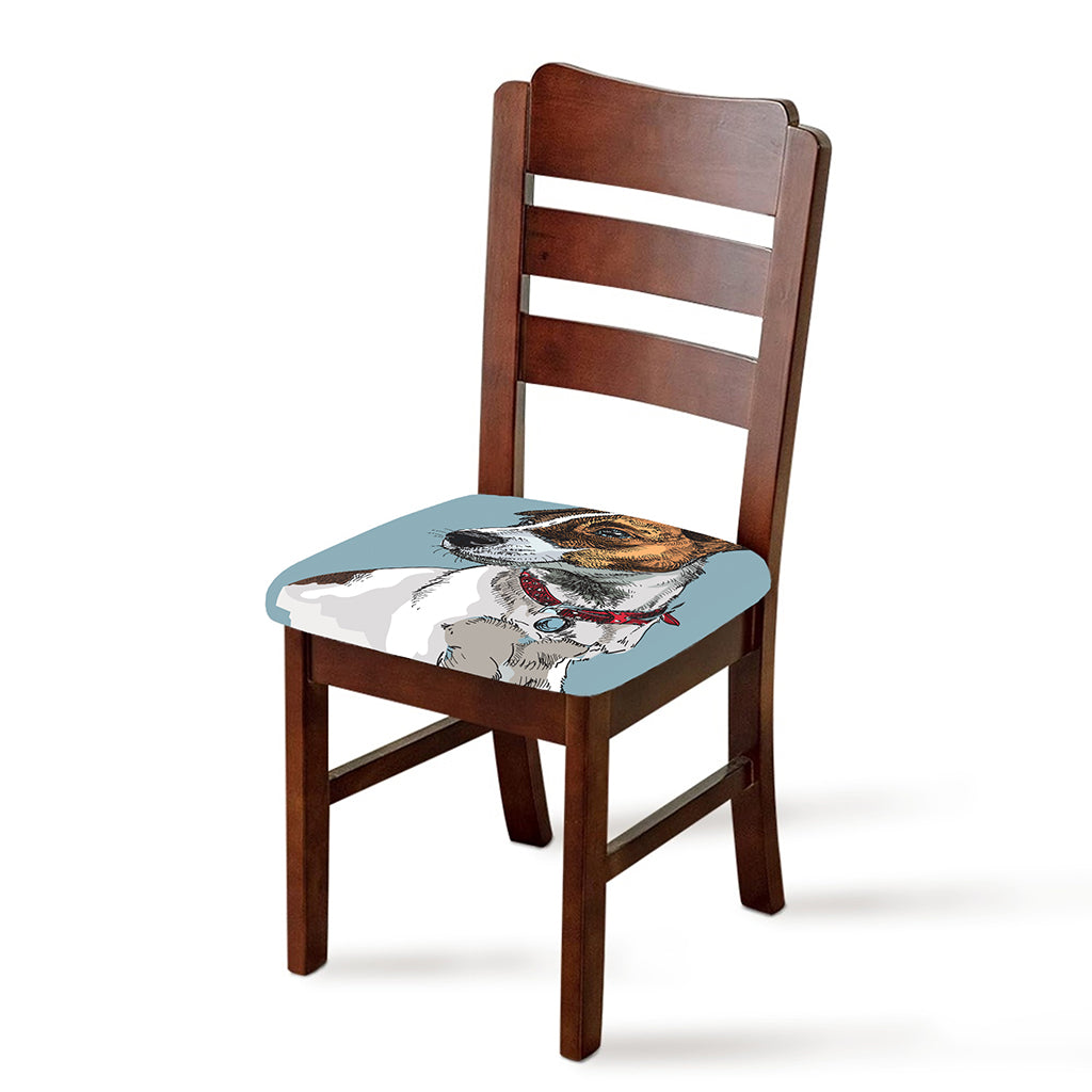 Drawing Jack Russell Terrier Print Chair Cushion Cover