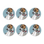 Drawing Jack Russell Terrier Print Coaster Set
