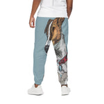 Drawing Jack Russell Terrier Print Cotton Pants
