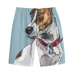 Drawing Jack Russell Terrier Print Cotton Shorts