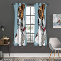 Drawing Jack Russell Terrier Print Grommet Curtain Panels