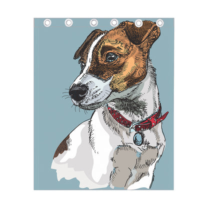 Drawing Jack Russell Terrier Print Curtain
