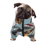 Drawing Jack Russell Terrier Print Dog Zip Up Jacket