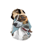 Drawing Jack Russell Terrier Print Dog Zip Up Jacket