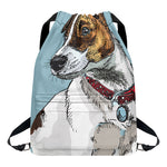 Drawing Jack Russell Terrier Print Drawstring Backpack