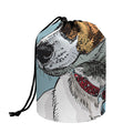 Drawing Jack Russell Terrier Print Drawstring Makeup Bag