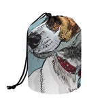 Drawing Jack Russell Terrier Print Drawstring Makeup Bag