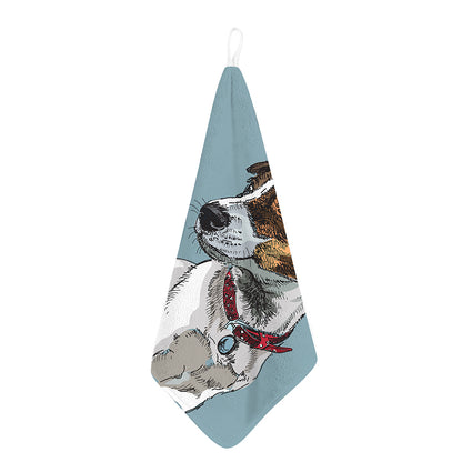 Drawing Jack Russell Terrier Print Hand Towel