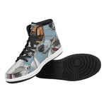 Drawing Jack Russell Terrier Print High Top Leather Sneakers
