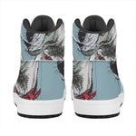 Drawing Jack Russell Terrier Print High Top Leather Sneakers
