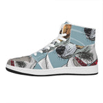 Drawing Jack Russell Terrier Print High Top Leather Sneakers