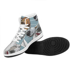 Drawing Jack Russell Terrier Print High Top Leather Sneakers