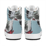 Drawing Jack Russell Terrier Print High Top Leather Sneakers
