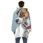 Drawing Jack Russell Terrier Print Hoodie Blanket