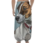 Drawing Jack Russell Terrier Print Lantern Pants