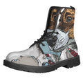 Drawing Jack Russell Terrier Print Lace-Up Boots