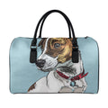 Drawing Jack Russell Terrier Print Leather Duffel Bag