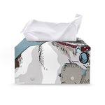 Drawing Jack Russell Terrier Print Leather Tissue Box Cover